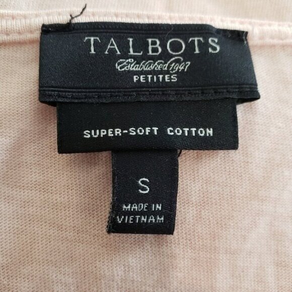 Talbots Super Soft 100% Pima Cotton Top Size SP Ruffle Neck NWOT - Picture 7 of 10